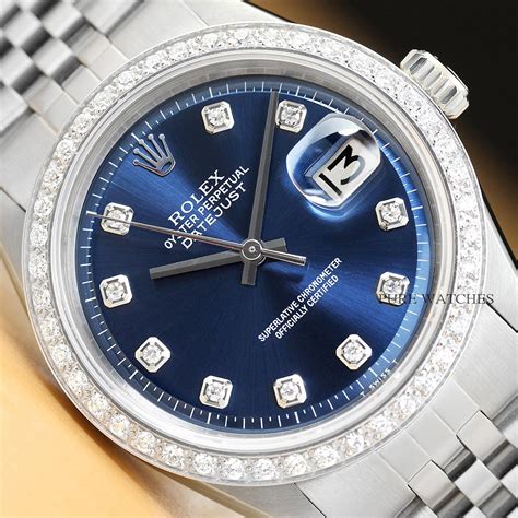 rolex datejust men's diamond bezel